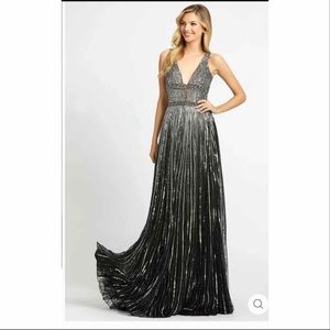 black silver gown